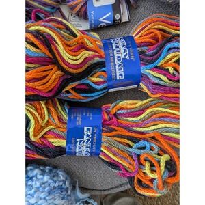 60+ Skeins Mixed Yarn Lot Wool Cotton Blends Most Brand New